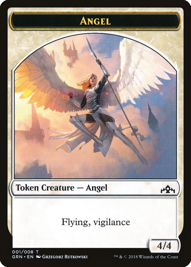 Angel Token [Guilds of Ravnica Tokens] | Galaxy Games LLC