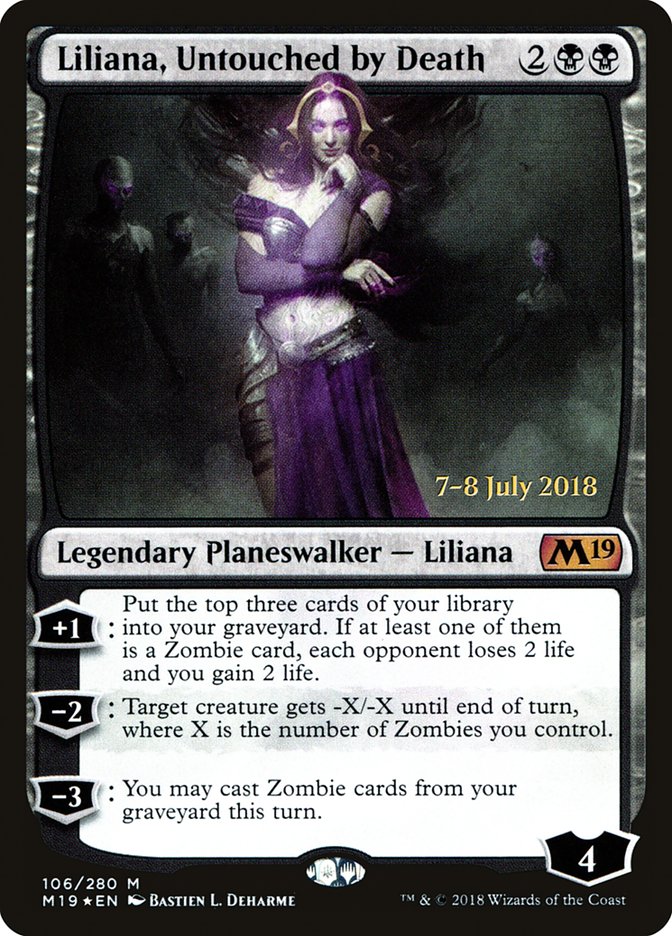 Liliana, Untouched by Death [Core Set 2019 Prerelease Promos] | Galaxy Games LLC