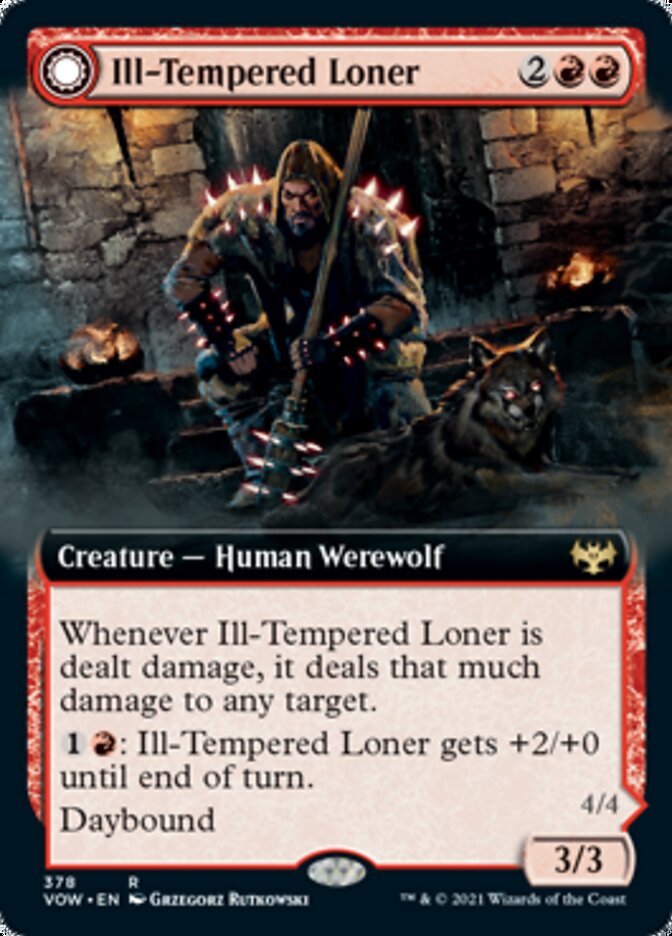 Ill-Tempered Loner // Howlpack Avenger (Extended Art) [Innistrad: Crimson Vow] | Galaxy Games LLC