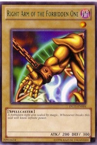 Right Arm of the Forbidden One (Green) [DL11-EN004] Rare | Galaxy Games LLC