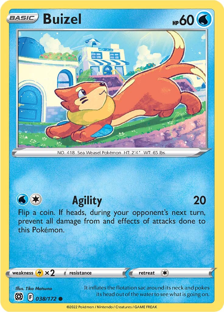 Buizel (038/172) [Sword & Shield: Brilliant Stars] | Galaxy Games LLC