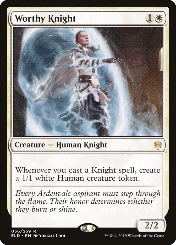 Worthy Knight (Promo Pack) [Throne of Eldraine Promos] | Galaxy Games LLC