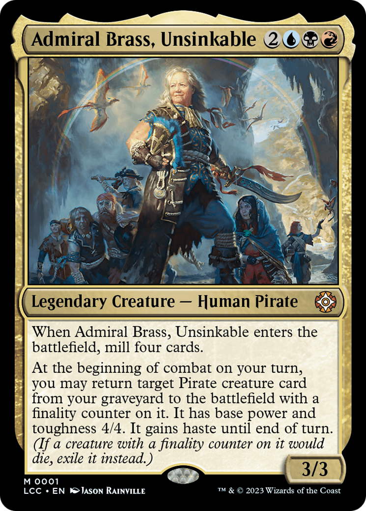 Admiral Brass, Unsinkable (Display Commander) [The Lost Caverns of Ixalan Commander] | Galaxy Games LLC