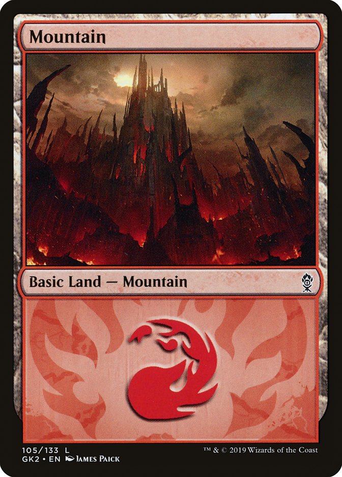 Mountain (105) [Ravnica Allegiance Guild Kit] | Galaxy Games LLC