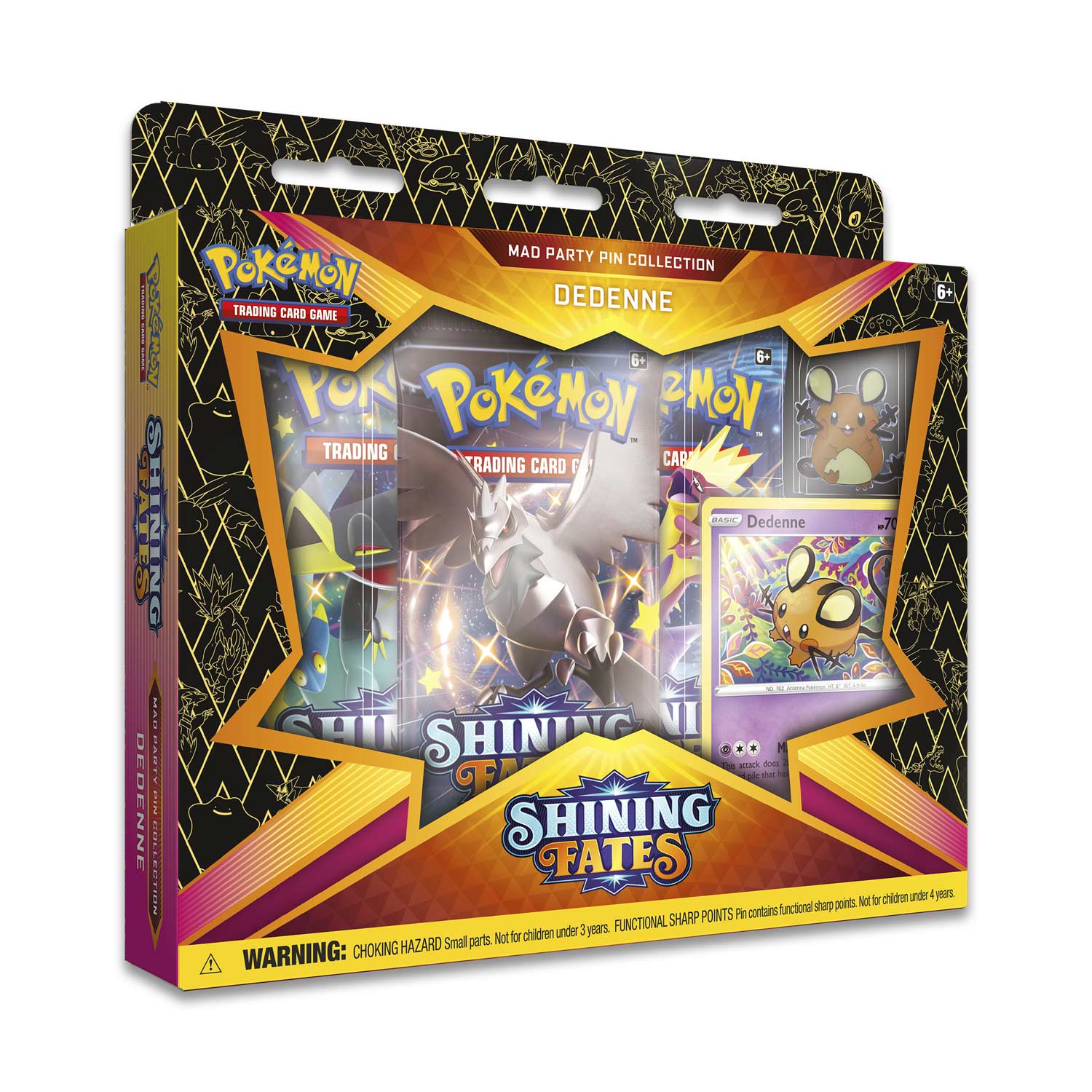 Shining Fates - Mad Party Pin Collection (Dedenne) | Galaxy Games LLC