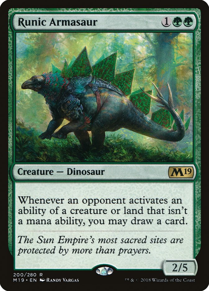 Runic Armasaur [Core Set 2019] | Galaxy Games LLC