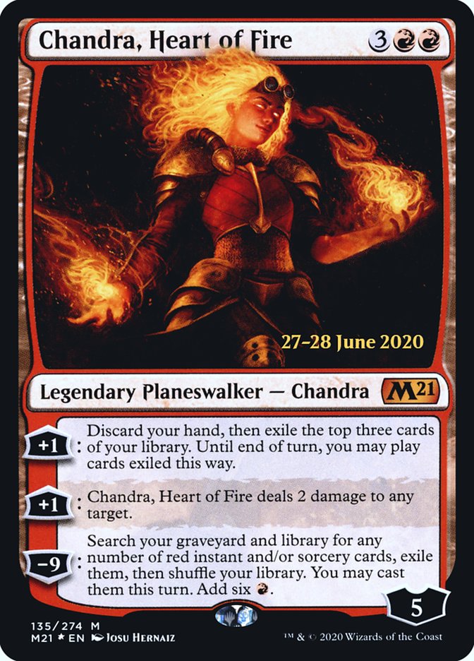 Chandra, Heart of Fire [Core Set 2021 Prerelease Promos] | Galaxy Games LLC