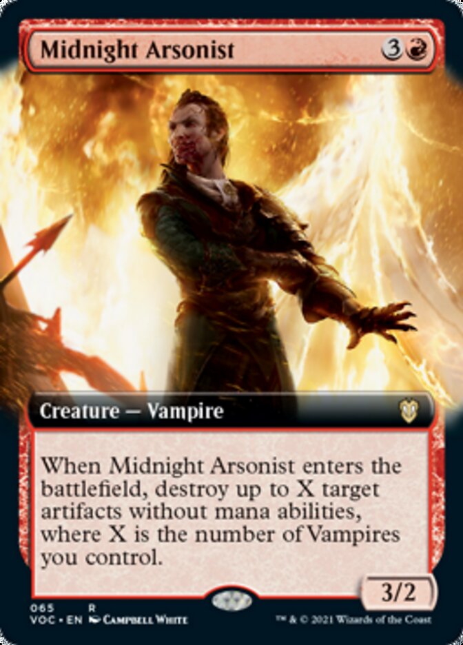 Midnight Arsonist (Extended Art) [Innistrad: Crimson Vow Commander] | Galaxy Games LLC