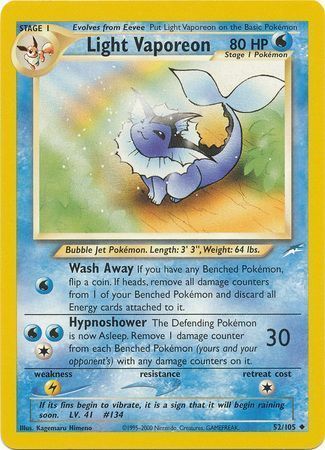 Light Vaporeon (52/105) [Neo Destiny Unlimited] | Galaxy Games LLC