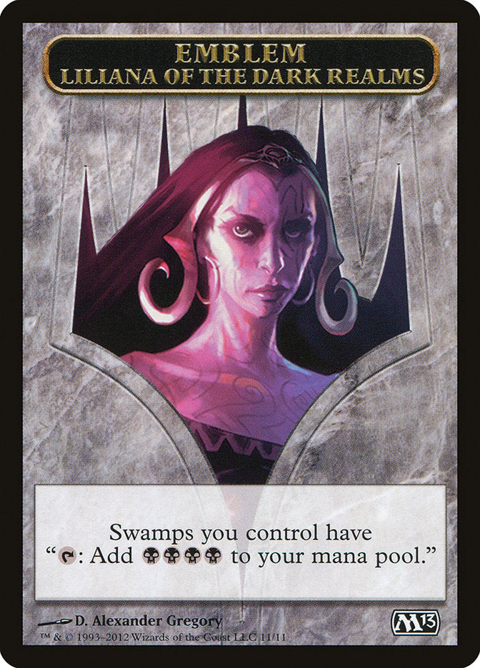 Liliana of the Dark Realms Emblem [Magic 2013 Tokens] | Galaxy Games LLC