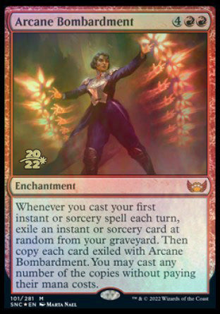 Arcane Bombardment [Streets of New Capenna Prerelease Promos] | Galaxy Games LLC