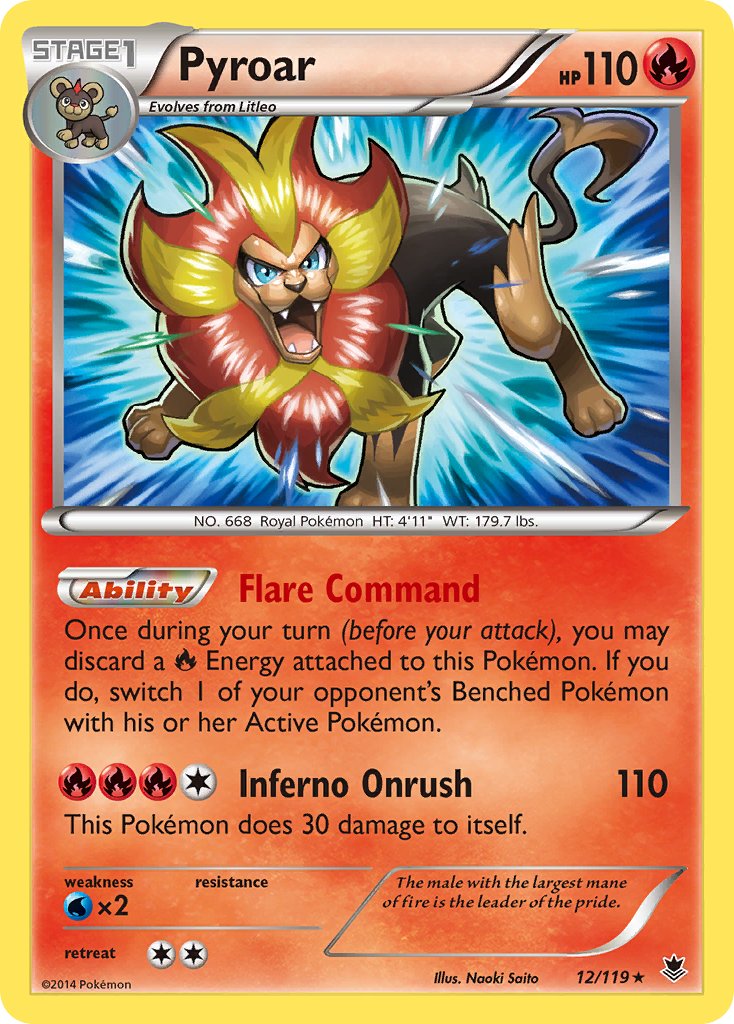 Pyroar (12/119) (Theme Deck Exclusive) [XY: Phantom Forces] | Galaxy Games LLC