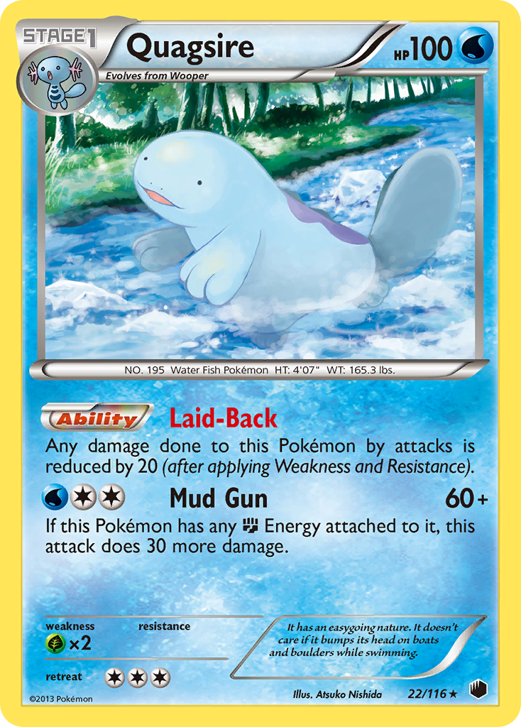 Quagsire (22/116) [Black & White: Plasma Freeze] | Galaxy Games LLC