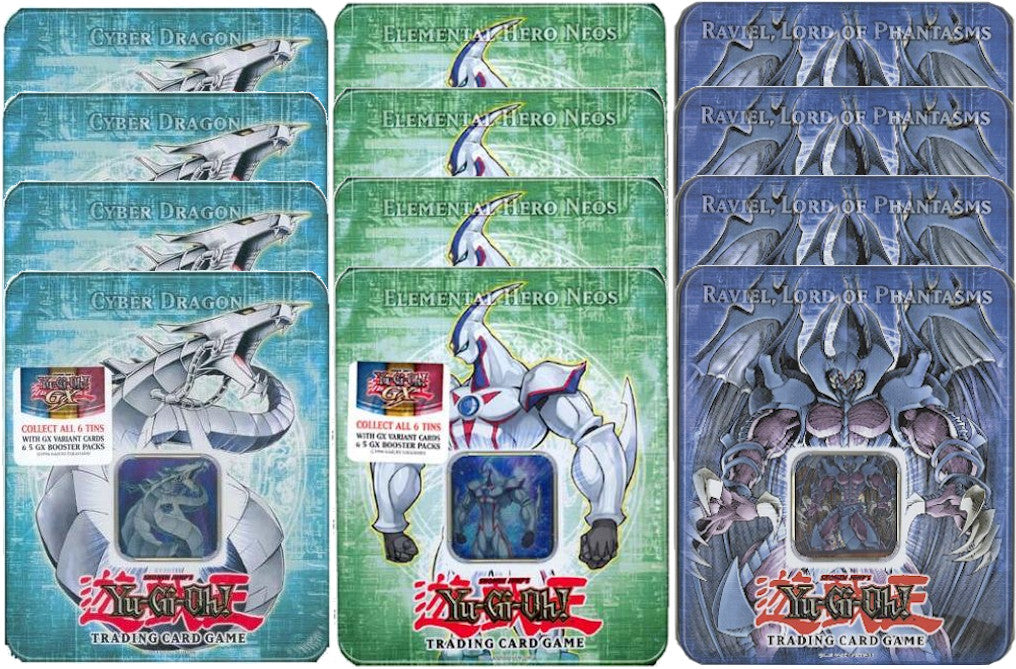 Collectible Tin Display (Cyber Dragon/Elemental Hero Neos/Raviel, Lord of Phantasms) | Galaxy Games LLC