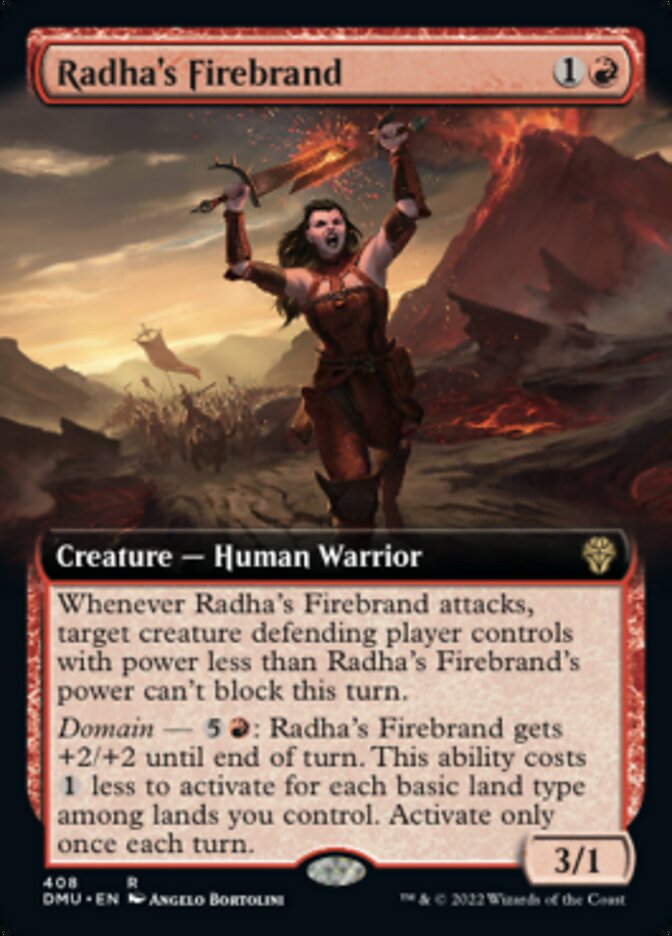 Radha's Firebrand (Extended Art) [Dominaria United] | Galaxy Games LLC