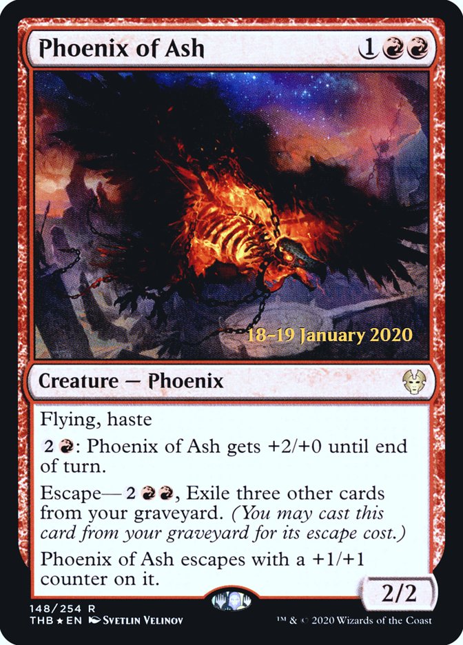 Phoenix of Ash [Theros Beyond Death Prerelease Promos] | Galaxy Games LLC