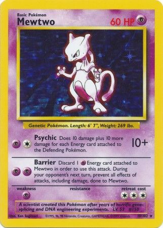 Mewtwo (10/102) [Base Set Unlimited] | Galaxy Games LLC