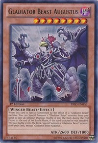 Gladiator Beast Augustus [PRIO-EN030] Rare | Galaxy Games LLC