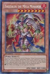 Thestalos the Mega Monarch [PRIO-EN035] Secret Rare | Galaxy Games LLC