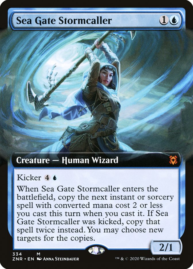 Sea Gate Stormcaller (Extended Art) [Zendikar Rising] | Galaxy Games LLC