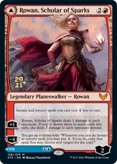 Rowan, Scholar of Sparks // Will, Scholar of Frost [Strixhaven: School of Mages Prerelease Promos] | Galaxy Games LLC