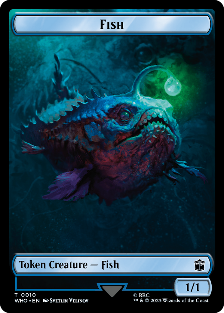 Fish // Alien Insect Double-Sided Token [Doctor Who Tokens] | Galaxy Games LLC