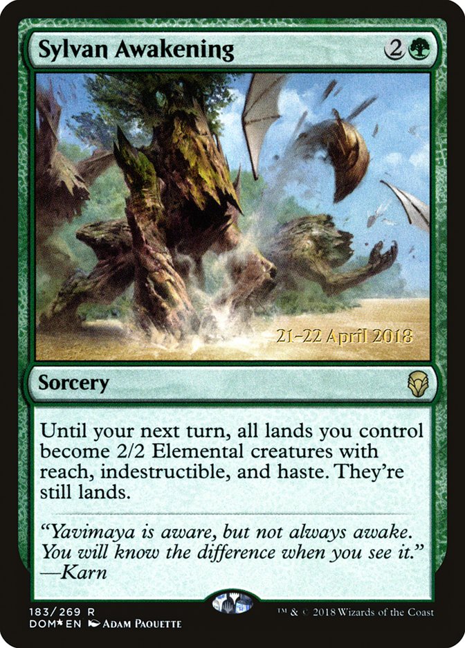 Sylvan Awakening [Dominaria Prerelease Promos] | Galaxy Games LLC