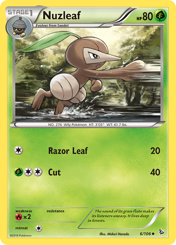 Nuzleaf (6/106) [XY: Flashfire] | Galaxy Games LLC