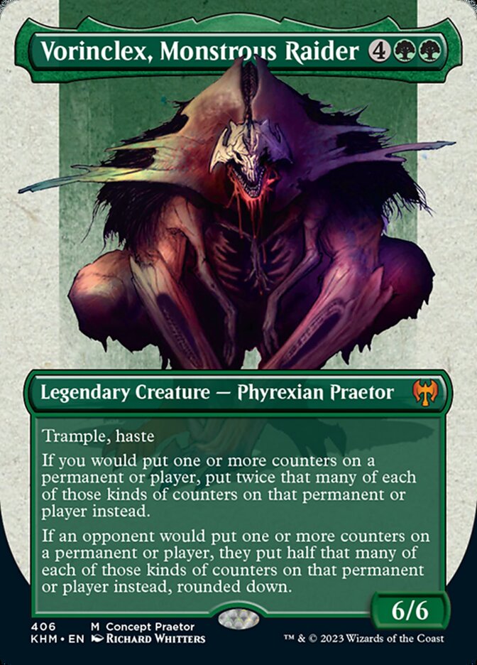 Vorinclex, Monstrous Raider (Borderless Concept Praetors) [Phyrexia: All Will Be One] | Galaxy Games LLC