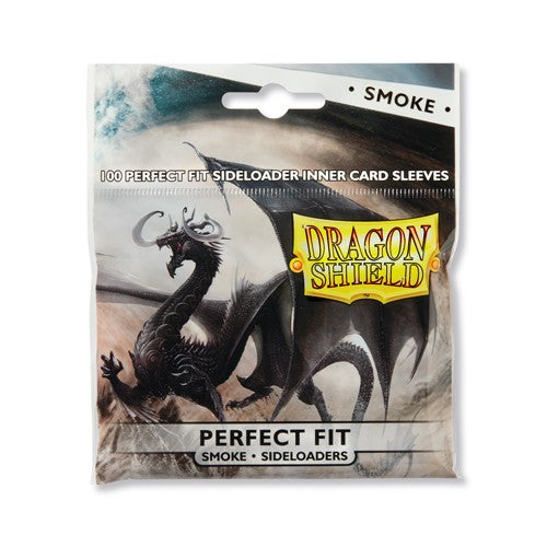 Dragon Shield Perfect Fit Side Load 100Ct Pack - Smoke | Galaxy Games LLC