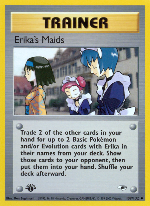 Erika's Maids (109/132) [Gym Heroes 1st Edition] | Galaxy Games LLC