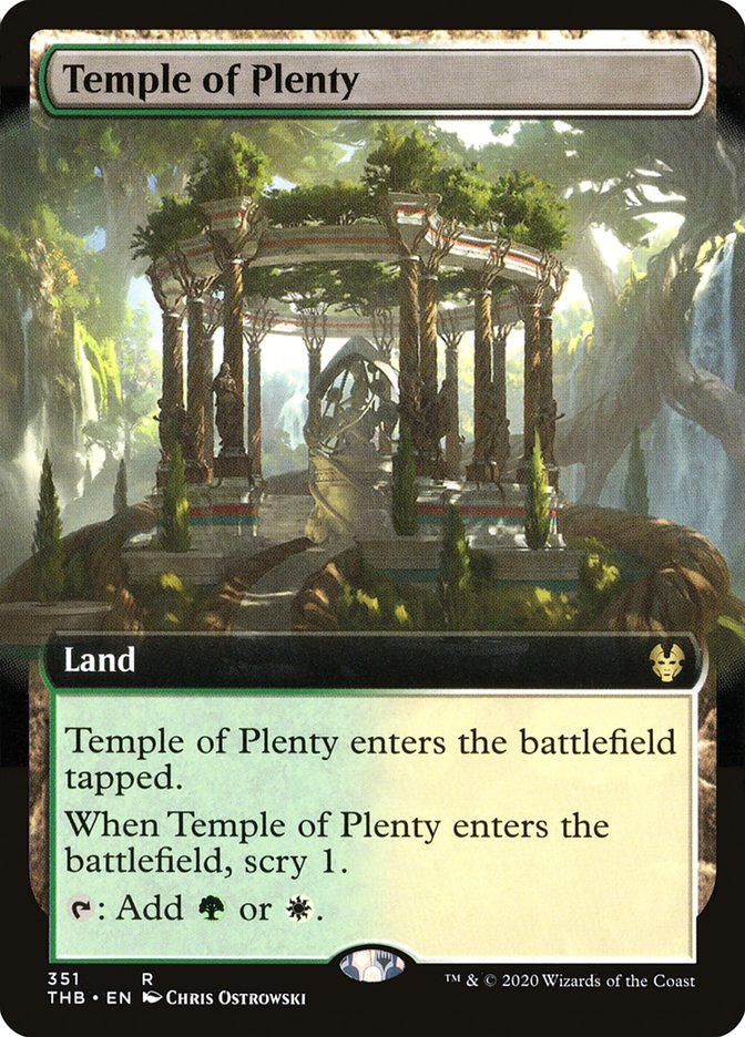 Temple of Plenty (Extended Art) [Theros Beyond Death] | Galaxy Games LLC