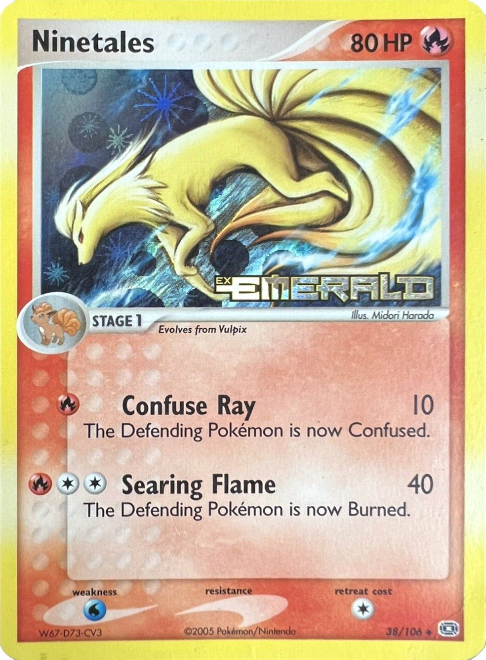 Ninetales (38/106) (Stamped) [EX: Emerald] | Galaxy Games LLC