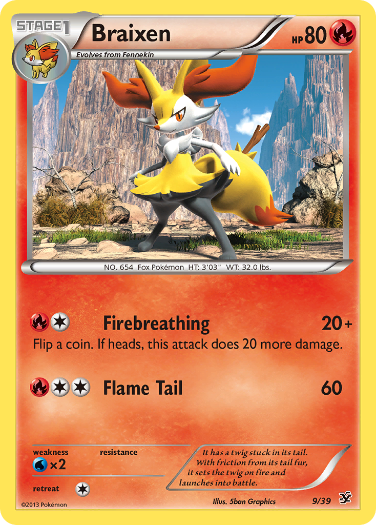 Braixen (9/39) [XY: Kalos Starter Set] | Galaxy Games LLC