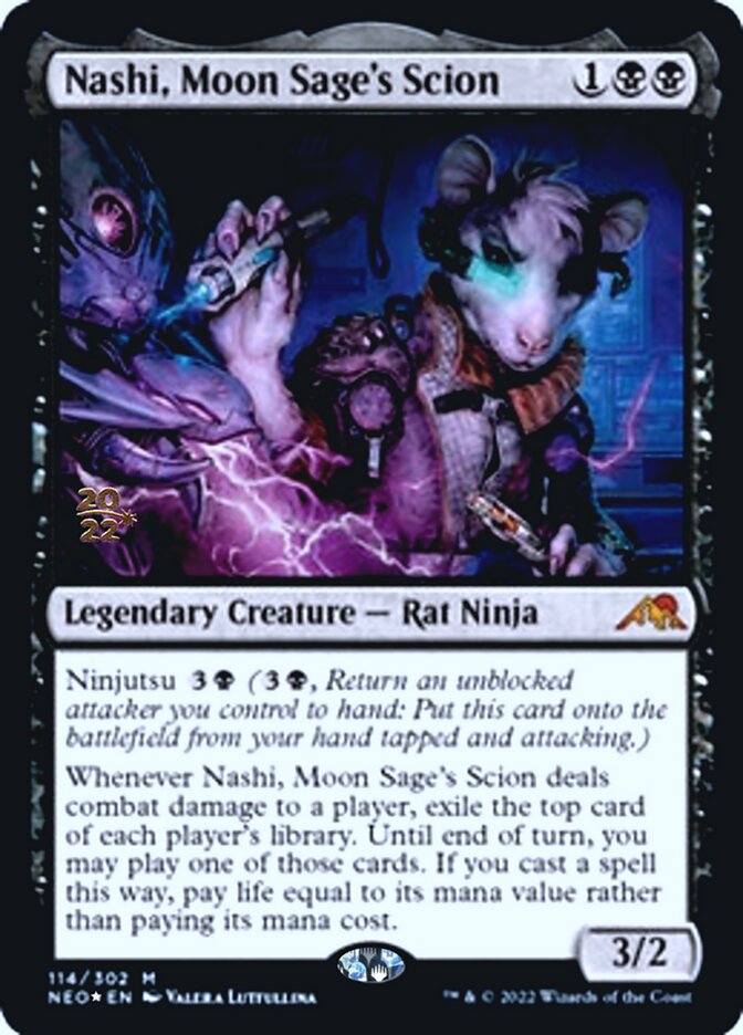 Nashi, Moon Sage's Scion [Kamigawa: Neon Dynasty Prerelease Promos] | Galaxy Games LLC