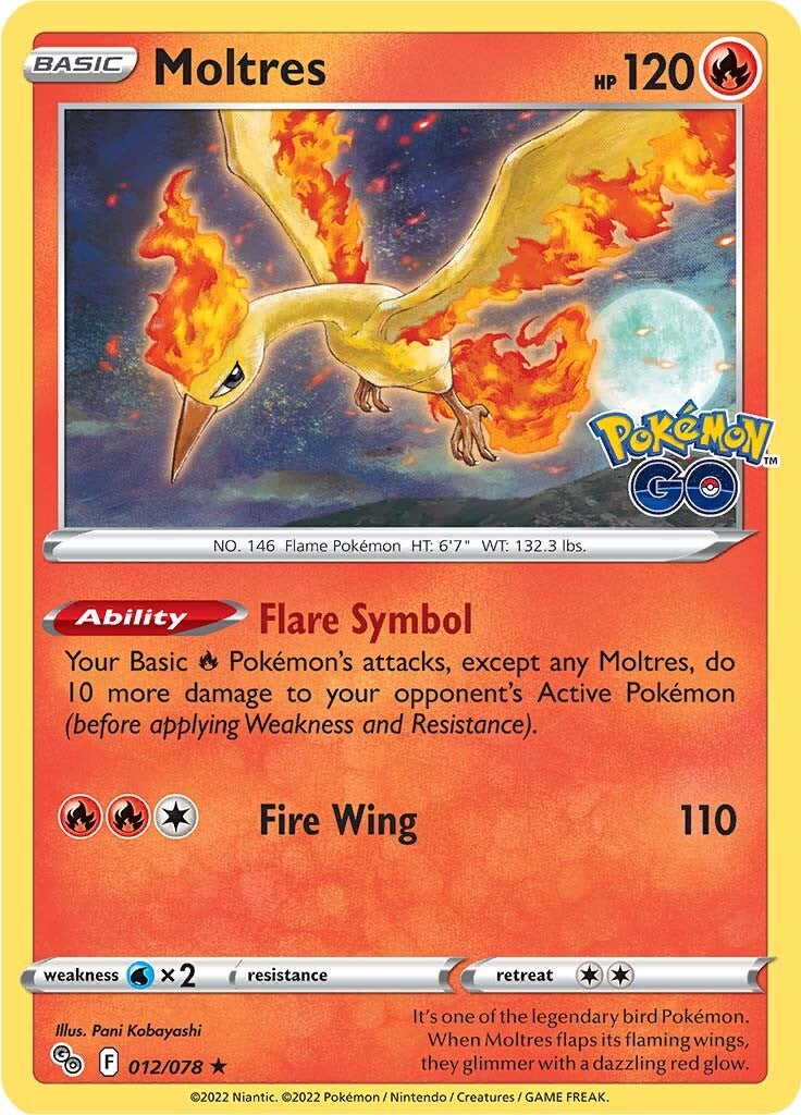 Moltres (012/078) [Pokémon GO] | Galaxy Games LLC