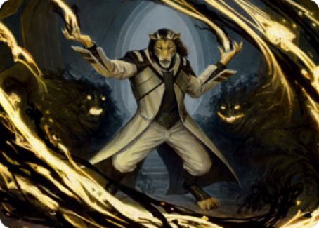 Leonin Lightscribe Art Card [Strixhaven: School of Mages Art Series] | Galaxy Games LLC