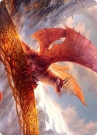 Goldspan Dragon Art Card [Kaldheim Art Series] | Galaxy Games LLC