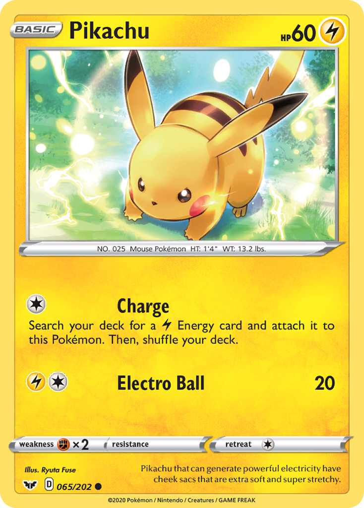 Pikachu (065/202) [Sword & Shield: Base Set] | Galaxy Games LLC