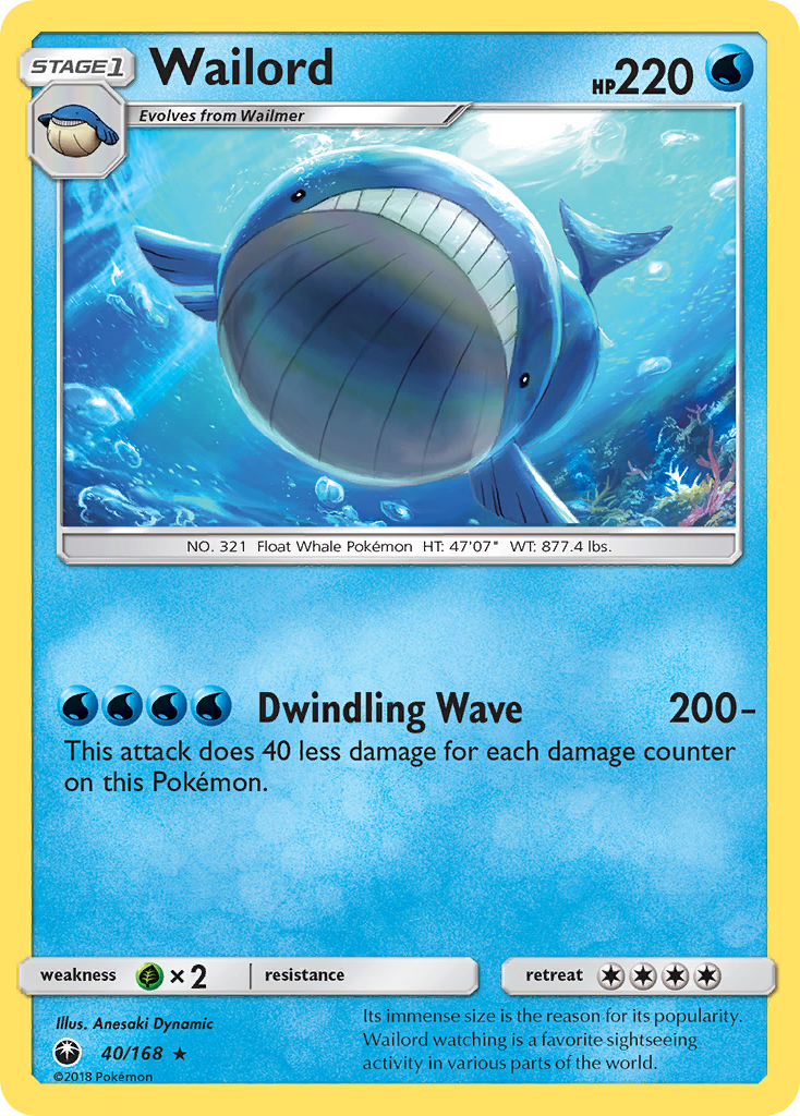 Wailord (40/168) [Sun & Moon: Celestial Storm] | Galaxy Games LLC