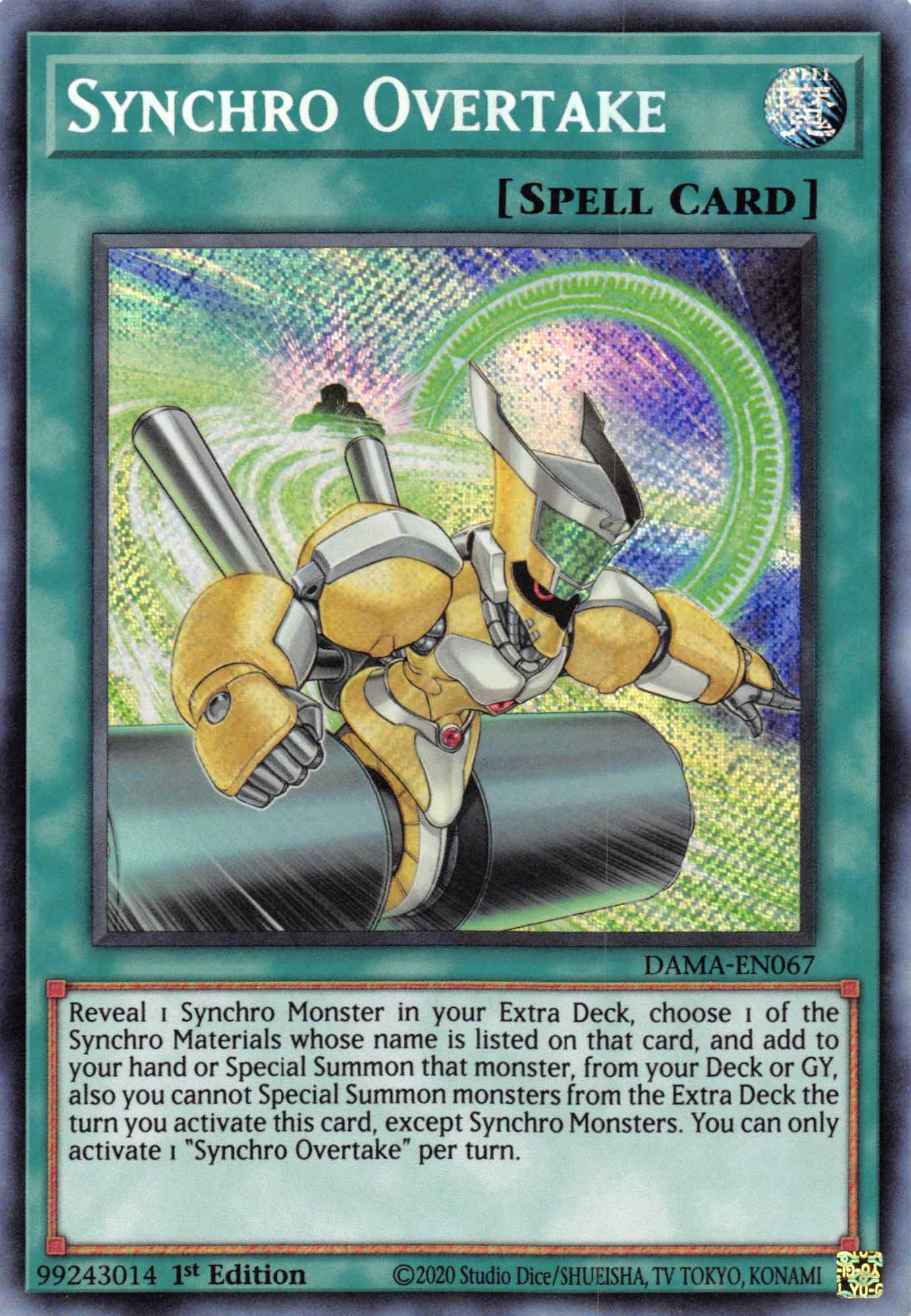 Synchro Overtake [DAMA-EN067] Secret Rare | Galaxy Games LLC