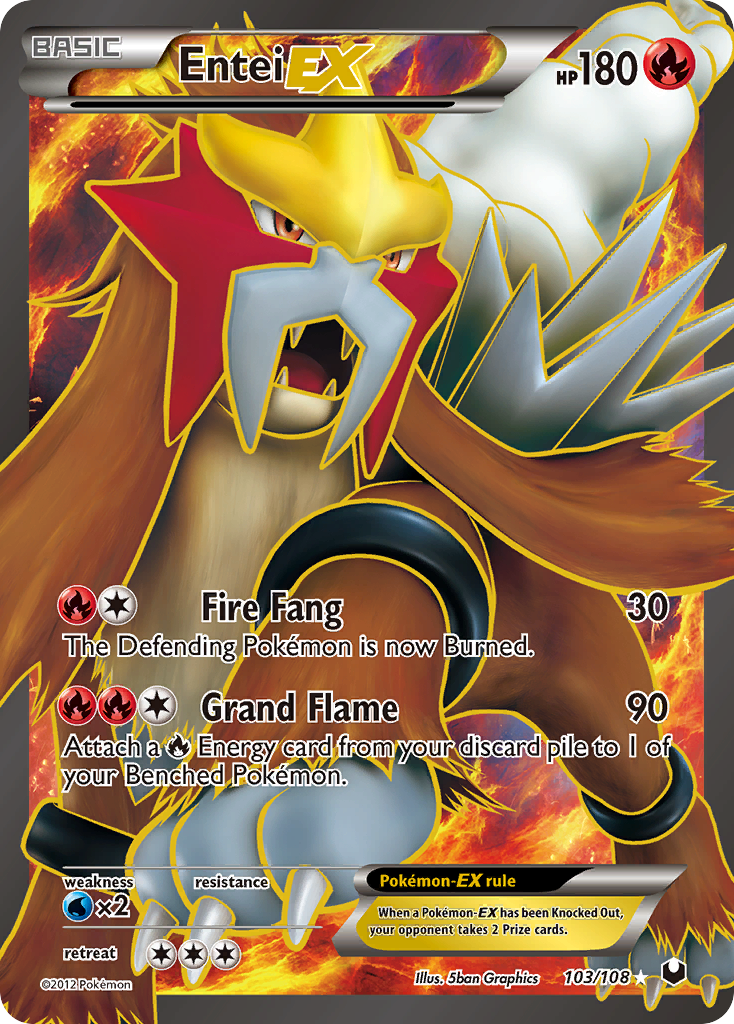 Entei EX (103/108) [Black & White: Dark Explorers] | Galaxy Games LLC