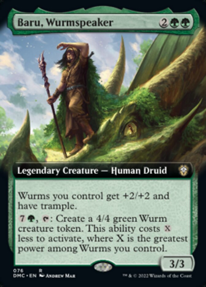 Baru, Wurmspeaker (Extended Art) [Dominaria United Commander] | Galaxy Games LLC