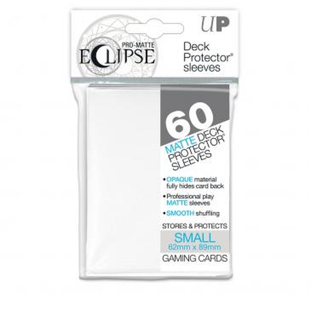 Ultra Pro - Eclipse White Small Matte Sleeves 60Ct | Galaxy Games LLC