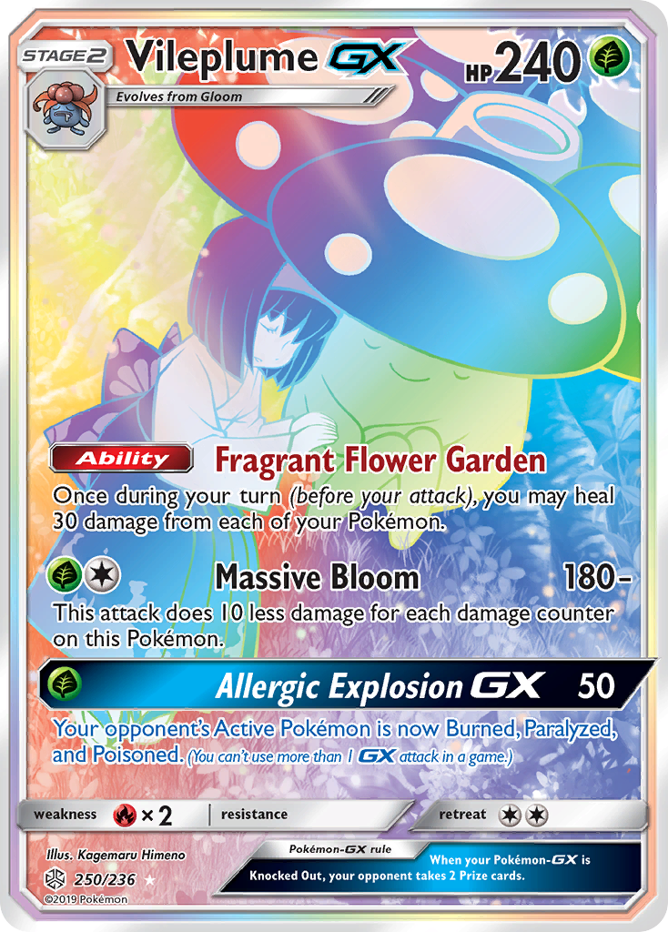 Vileplume GX (250/236) [Sun & Moon: Cosmic Eclipse] | Galaxy Games LLC