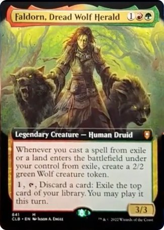 Faldorn, Dread Wolf Herald (Extended Art) [Commander Legends: Battle for Baldur's Gate] | Galaxy Games LLC