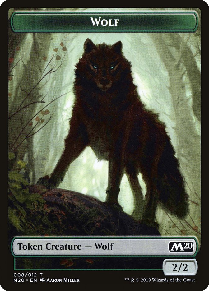Wolf Token [Core Set 2020 Tokens] | Galaxy Games LLC