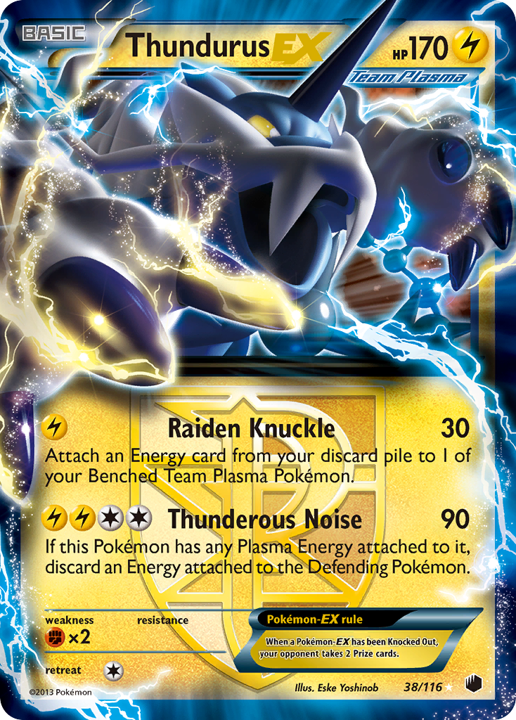 Thundurus EX (38/116) [Black & White: Plasma Freeze] | Galaxy Games LLC