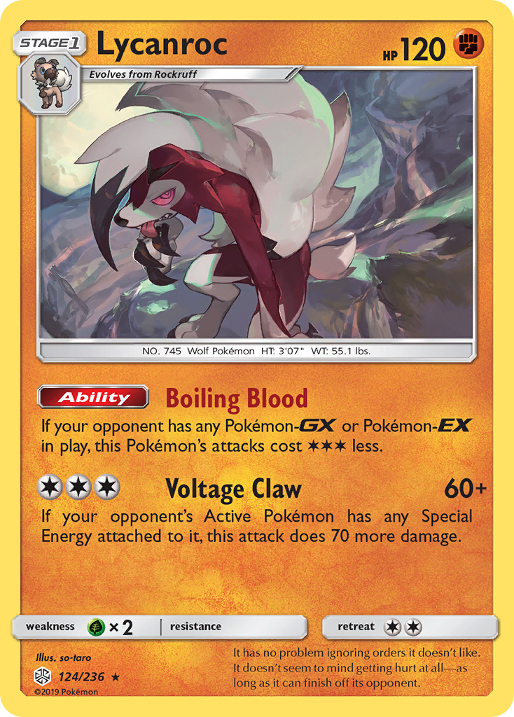 Lycanroc (124/236) [Sun & Moon: Cosmic Eclipse] | Galaxy Games LLC