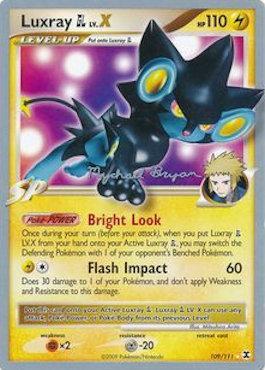 Luxray GL LV.X (109/111) (Happy Luck - Mychael Bryan) [World Championships 2010] | Galaxy Games LLC